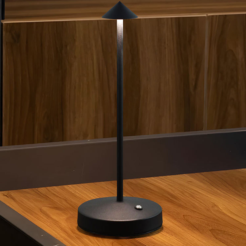 Avtoit | Modern Simplicity Triangle Cone Round Acrylic Cylinder Iron LED Table Lamp for the Living Room