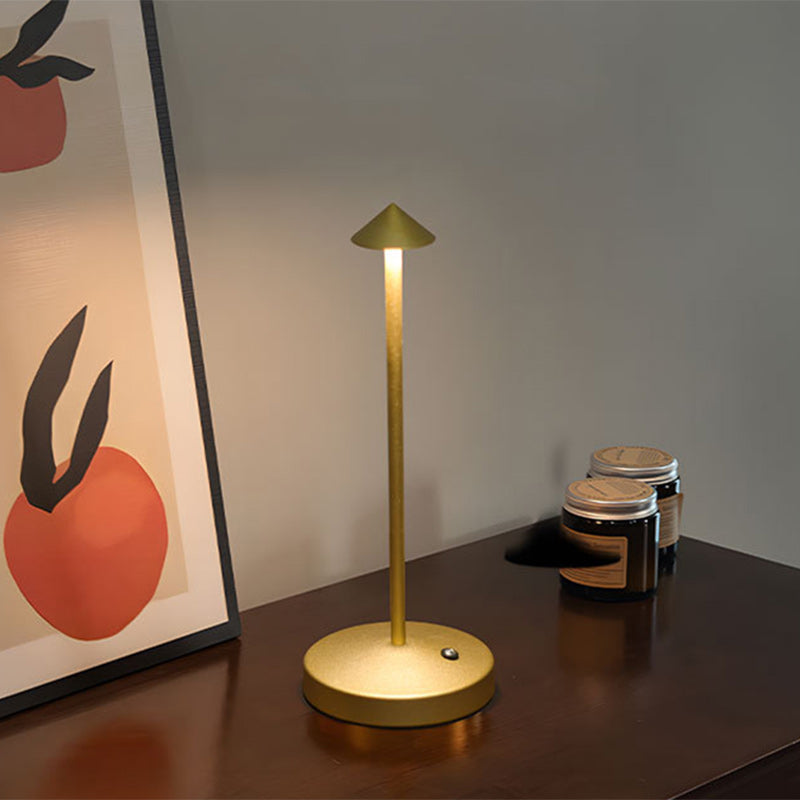 Avtoit | Modern Simplicity Triangle Cone Round Acrylic Cylinder Iron LED Table Lamp for the Living Room