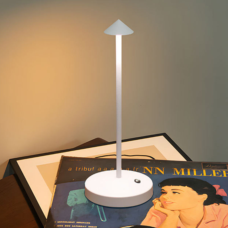Avtoit | Modern Simplicity Triangle Cone Round Acrylic Cylinder Iron LED Table Lamp for the Living Room