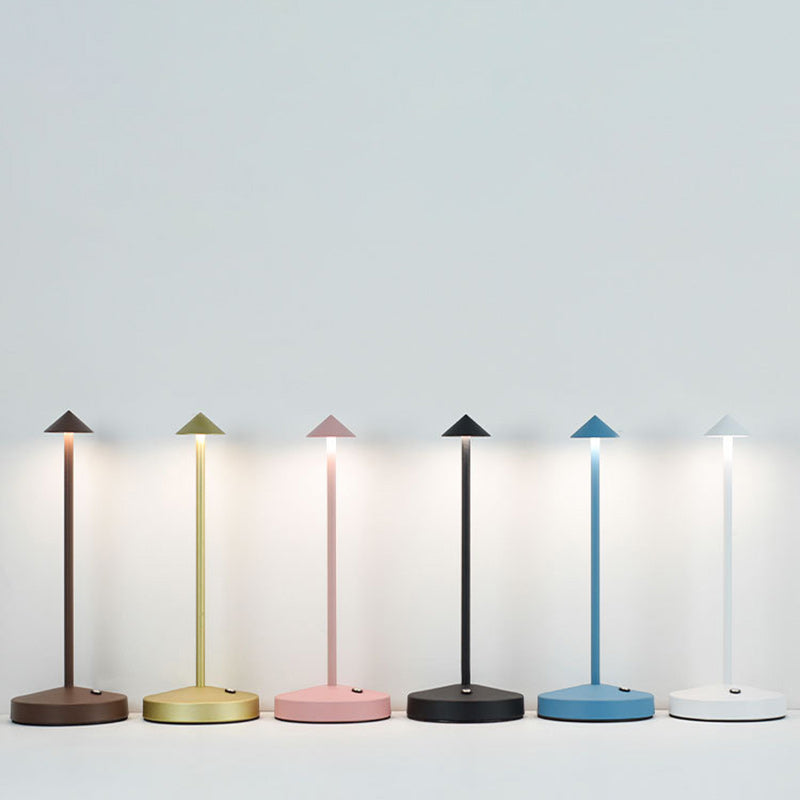 Avtoit | Modern Simplicity Triangle Cone Round Acrylic Cylinder Iron LED Table Lamp for the Living Room