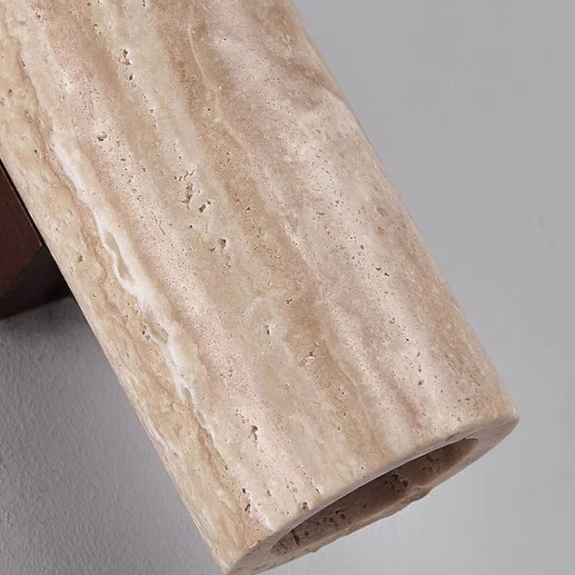 Avtoit | Nordivea Travertine Wall Light | Scandinavian Design | 2-Light | Wood & Travertine