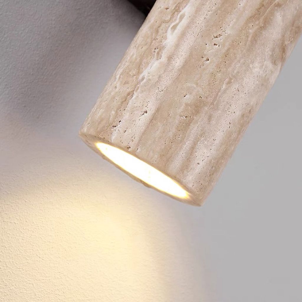 Avtoit | Nordivea Travertine Wall Light | Scandinavian Design | 2-Light | Wood & Travertine