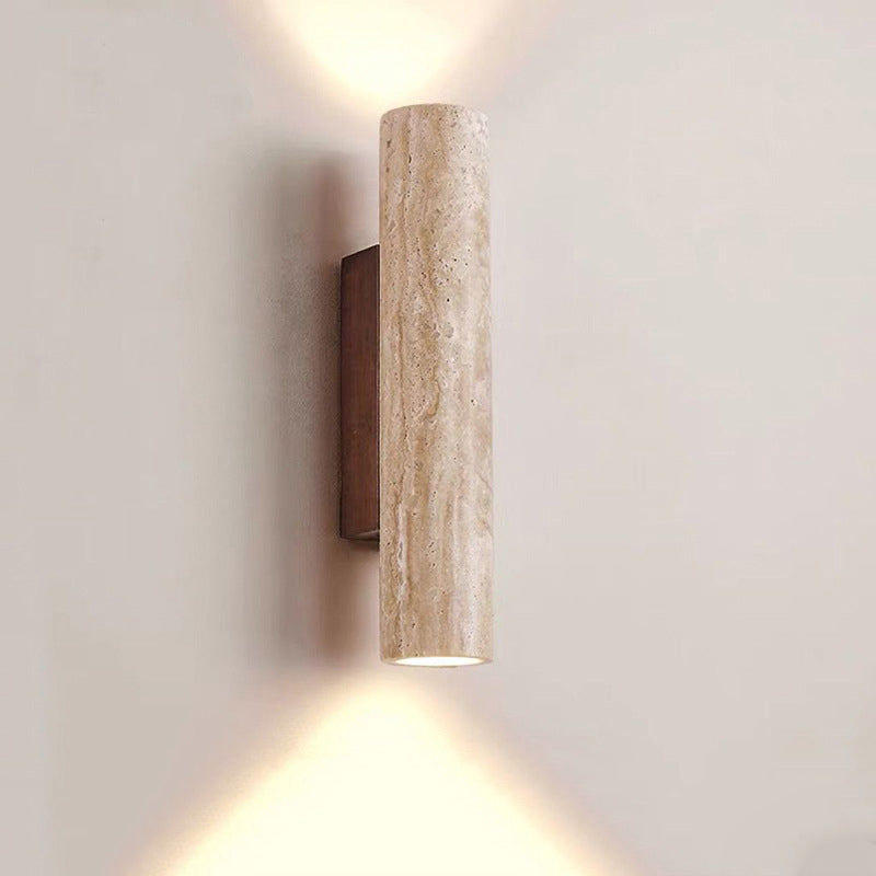 Avtoit | Nordivea Travertine Wall Light | Scandinavian Design | 2-Light | Wood & Travertine