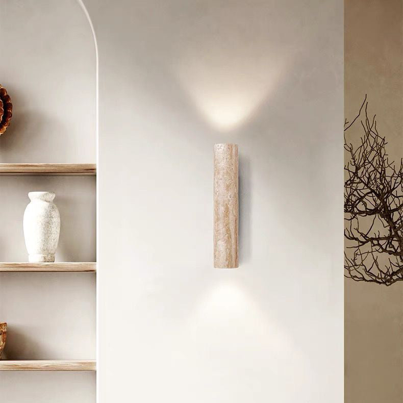 Avtoit | Nordivea Travertine Wall Light | Scandinavian Design | 2-Light | Wood & Travertine