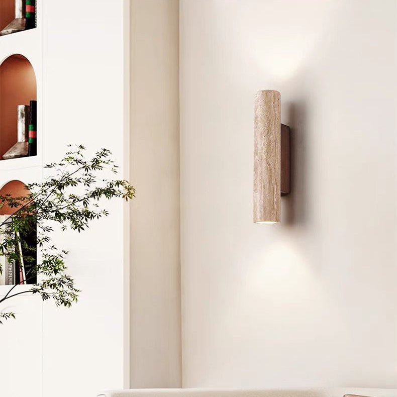 Avtoit | Nordivea Travertine Wall Light | Scandinavian Design | 2-Light | Wood & Travertine