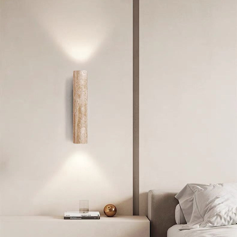 Avtoit | Nordivea Travertine Wall Light | Scandinavian Design | 2-Light | Wood & Travertine