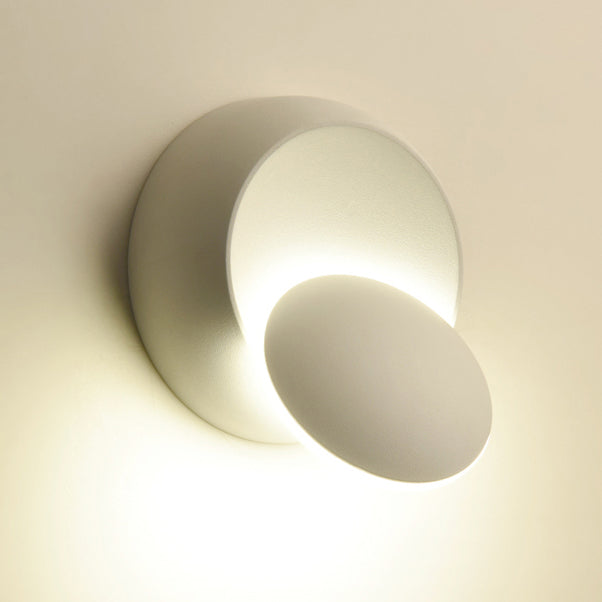 Avtoit | Contemporary Nordic Iron Round Eclipse Rotatable LED Wall Light for Nightstand