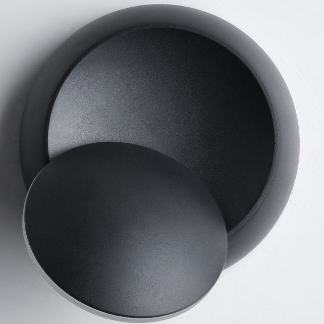 Avtoit | Contemporary Nordic Iron Round Eclipse Rotatable LED Wall Light for Nightstand