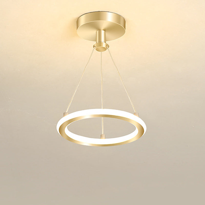 Avtoit | Contemporary Nordic Round Metal Silica LED Semi-Flush Mount Ceiling Light for Corridor