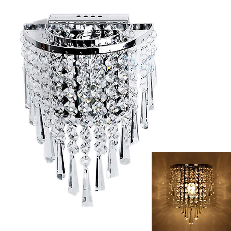 Avtoit | Modern Chrome Crystal Drop Wall Lamps