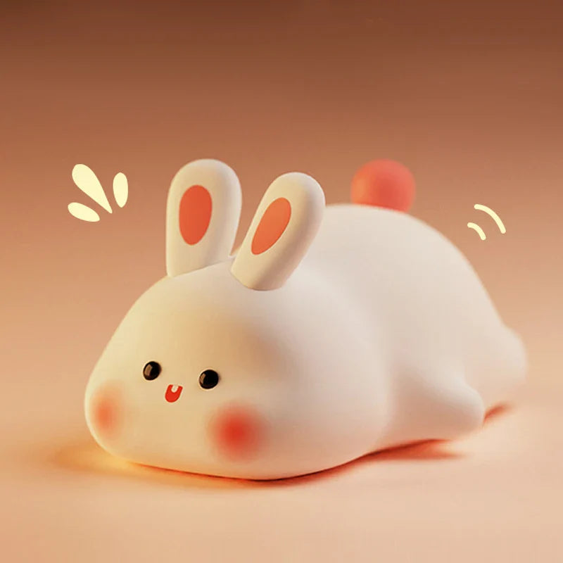 Avtoit | Cute Rabbit-Shaped USB Rechargeable Silicone Night Light for the Bedroom