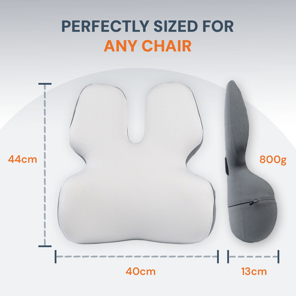 Avtoit | Adjustable Memory Foam Lumbar Support Cushion | Backrest Support for office chair Ergonomic Design for Back Pain Relief at Home, Office & Car