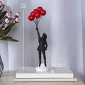 Avtoit | Sculpture of a girl with balloon in Banksy style for table decoration and creative living room decoration