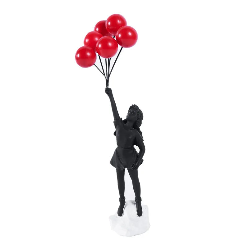Avtoit | Sculpture of a girl with balloon in Banksy style for table decoration and creative living room decoration