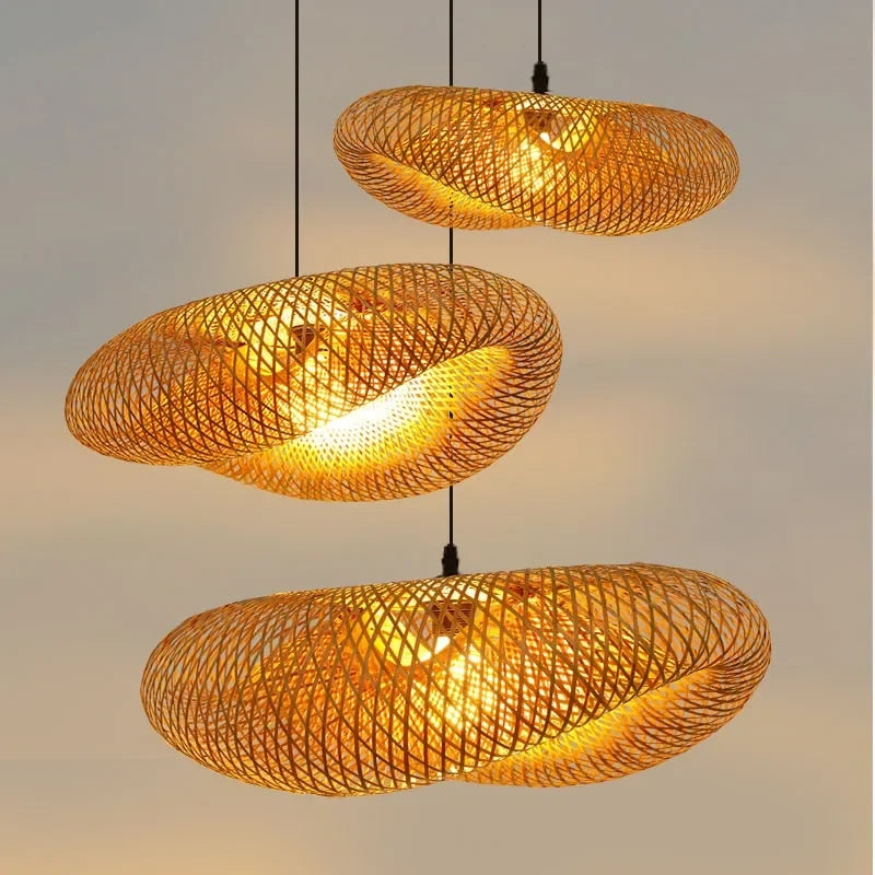 Avtoit | Bamboo Pendant Light | Handmade Hanging Lamp for Dining Room