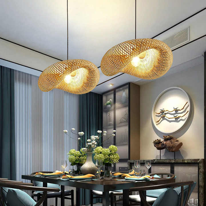 Avtoit | Bamboo Pendant Light | Handmade Hanging Lamp for Dining Room