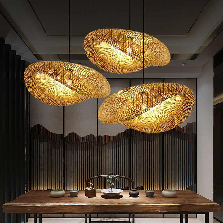 Avtoit | Bamboo Pendant Light | Handmade Hanging Lamp for Dining Room