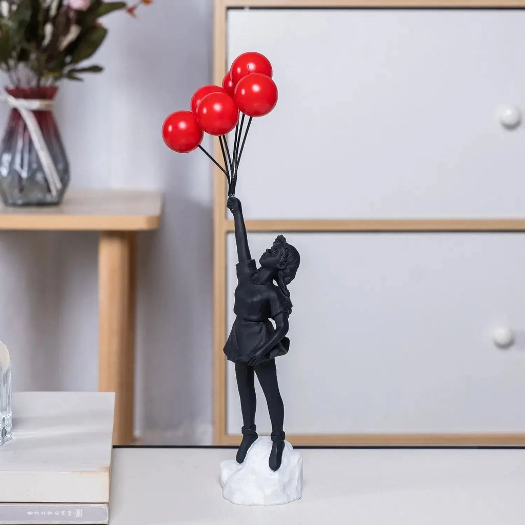 Avtoit | Banksy flying Balloon Girl Statue