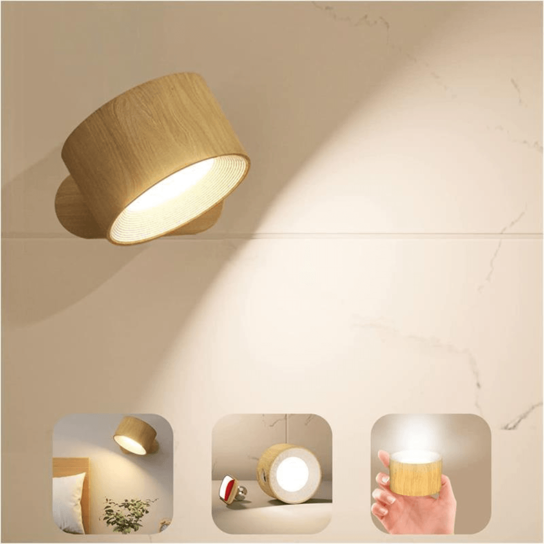 Avtoit | 360° wireless rechargeable wall light | Versatile LED lighting solution