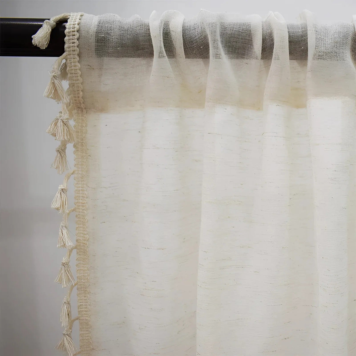 Avtoit | Boho Cotton-Linen Semi-Sheer Curtains