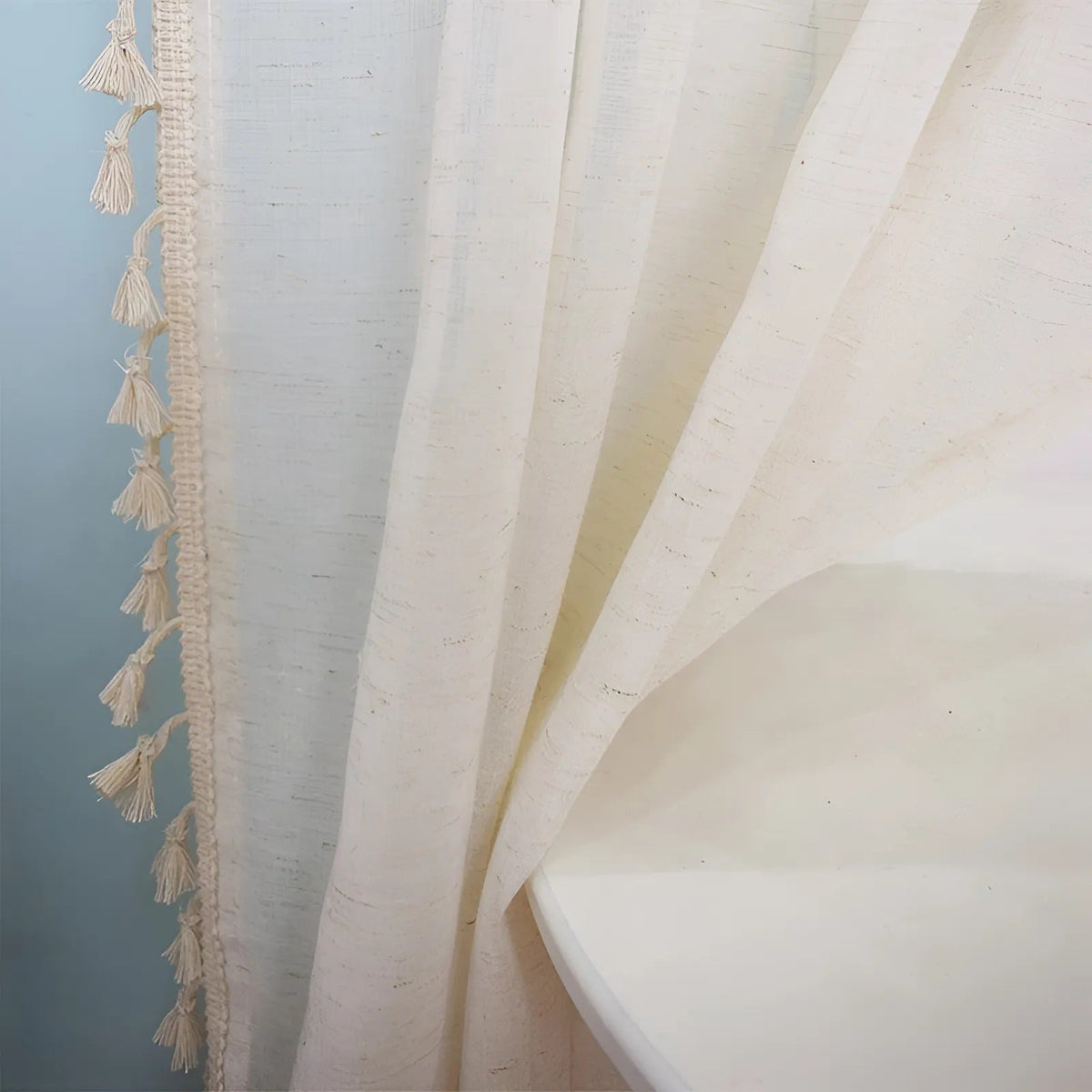 Avtoit | Boho Cotton-Linen Semi-Sheer Curtains