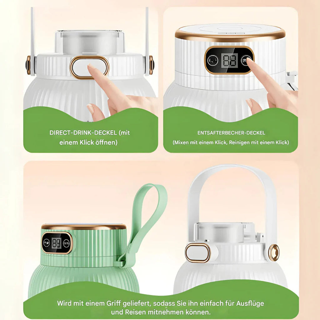 Avtoit | Portable multifunctional blender with double lid and USB charging function – for smoothies and storage containers