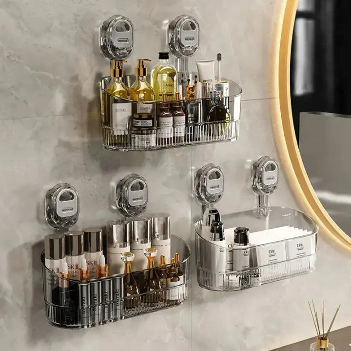 Avtoit | Drill-free suction cup bathroom storage box