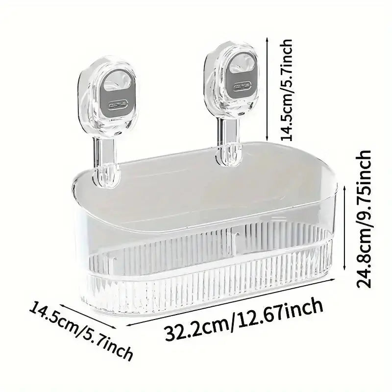 Avtoit | Drill-free suction cup bathroom storage box