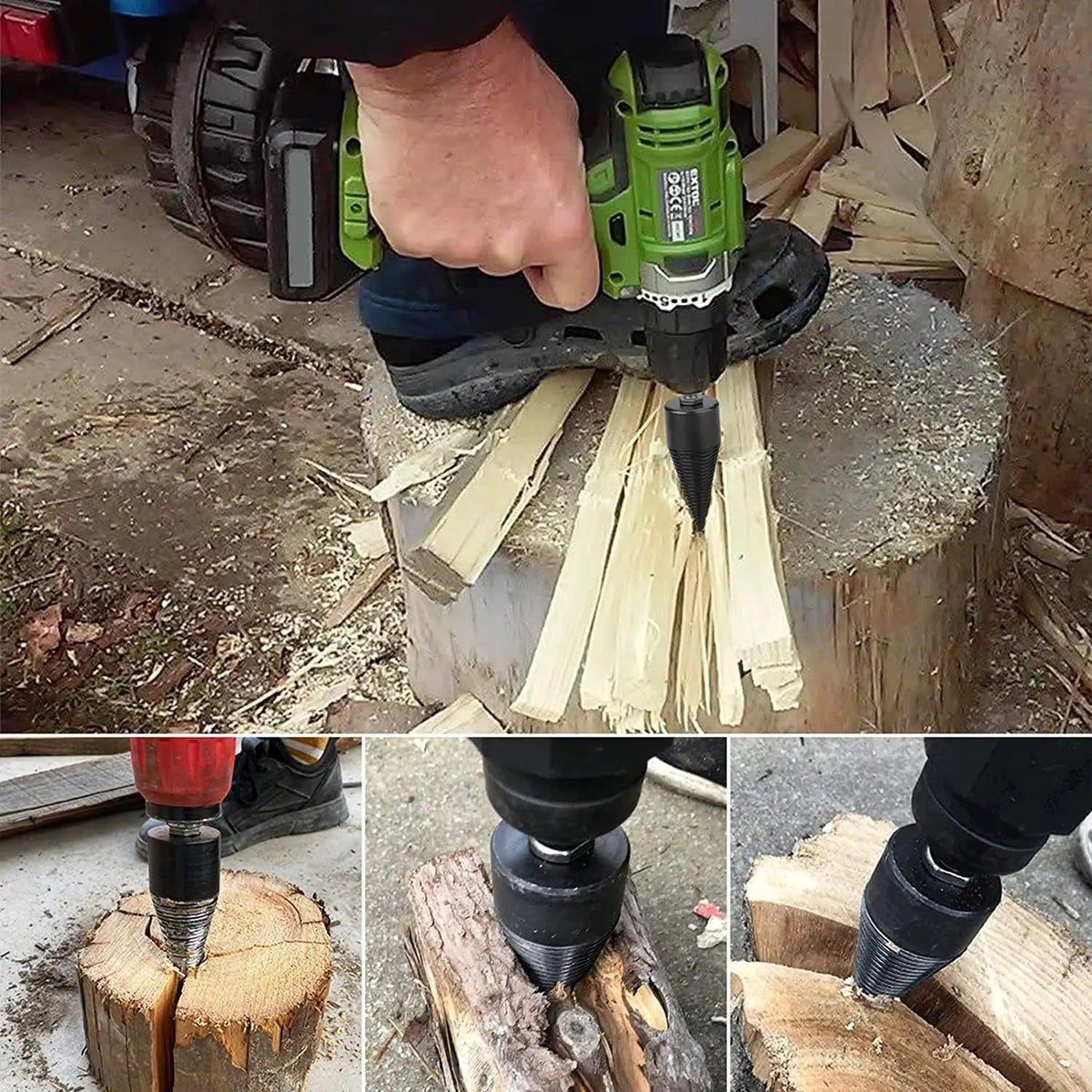 Avtoit | Firewood Drill Bit Set – Split wood easily with the cordless drill