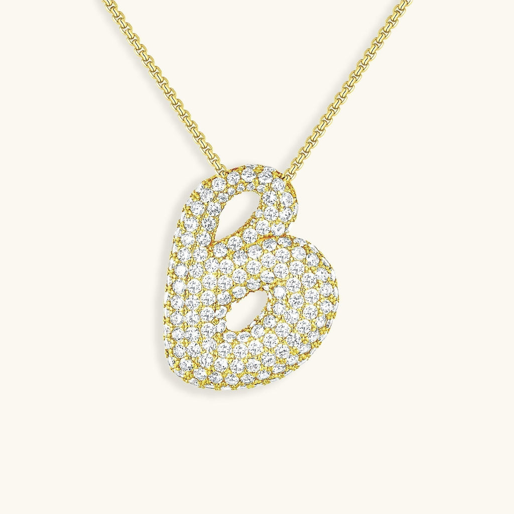 Avtoit | Bubble Initial-Diamond-Necklace