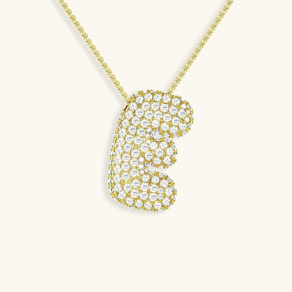Avtoit | Bubble Initial-Diamond-Necklace