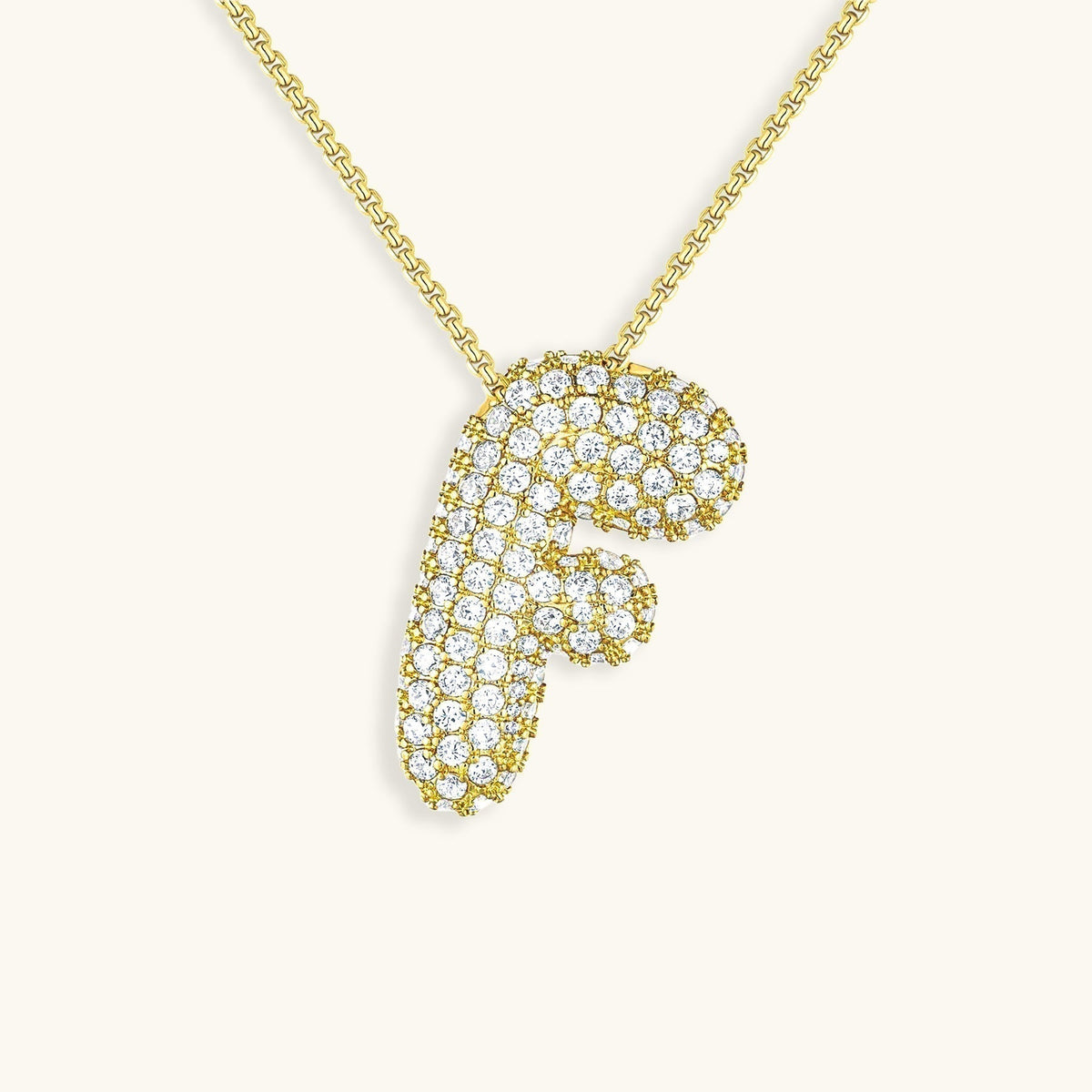 Avtoit | Bubble Initial-Diamond-Necklace