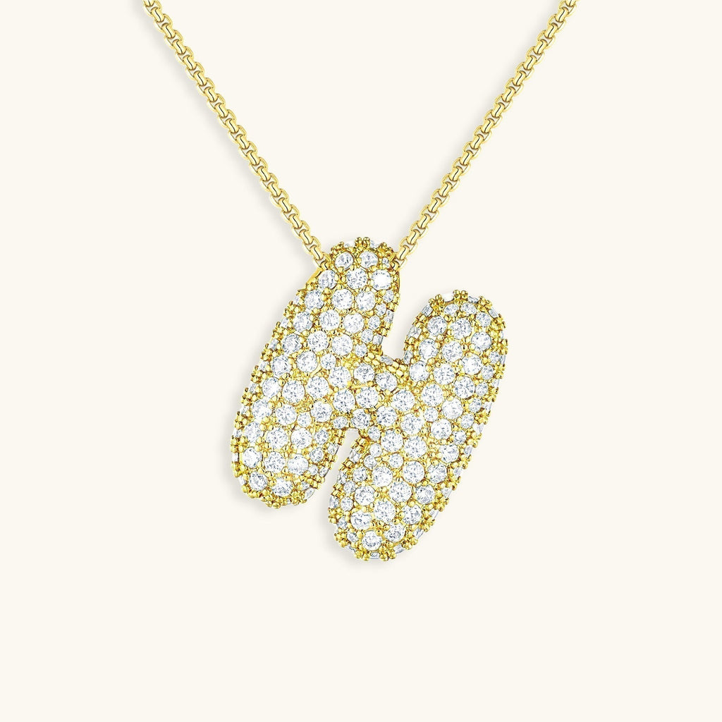 Avtoit | Bubble Initial-Diamond-Necklace