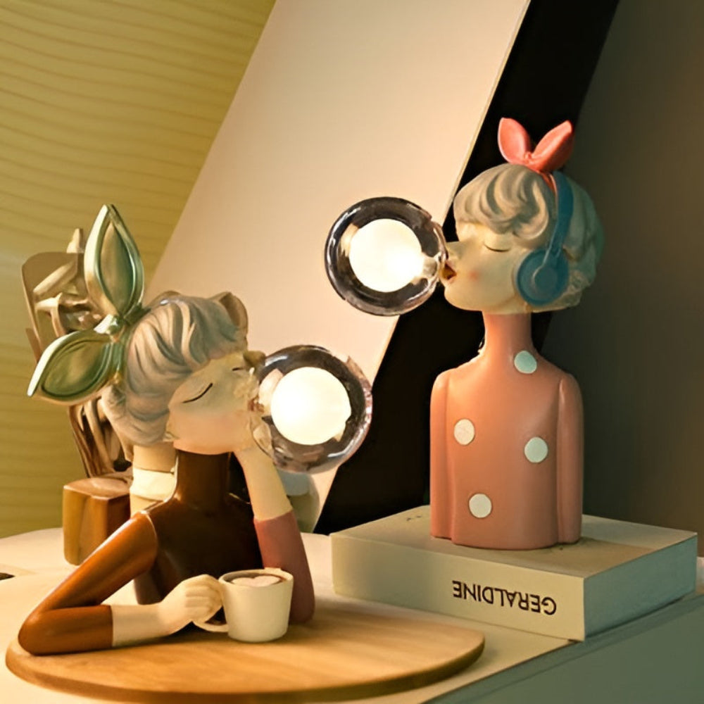 Avtoit | BubbleFairies Table Lamp – Enchanting Quartet Cartoon Girl Figurine Light