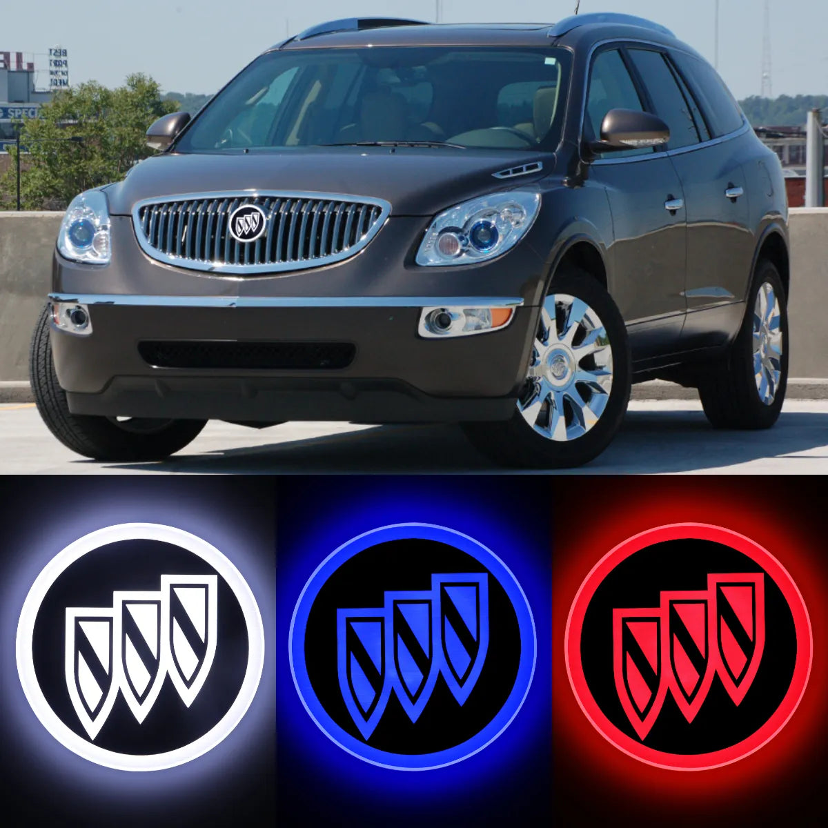 LED Car Emblem Auto Badge Light For Buick Enclave 2008-2012