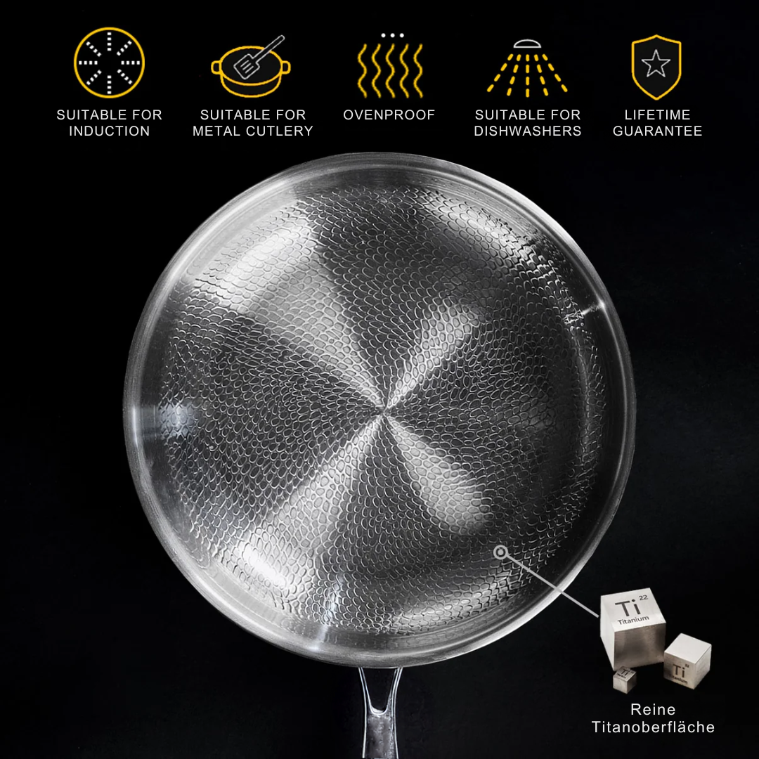 Avtoit | Titanium Frying Pan | Non-Toxic, Naturally Non-Stick & Ideal for Healthy Cooking
