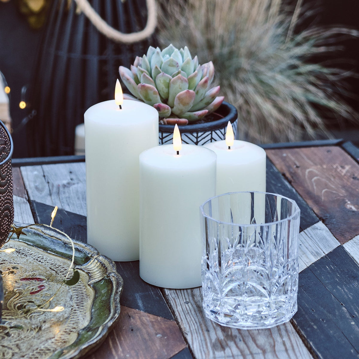 Avtoit | TruGlow LED Outdoor Candle Trio with Remote Control
