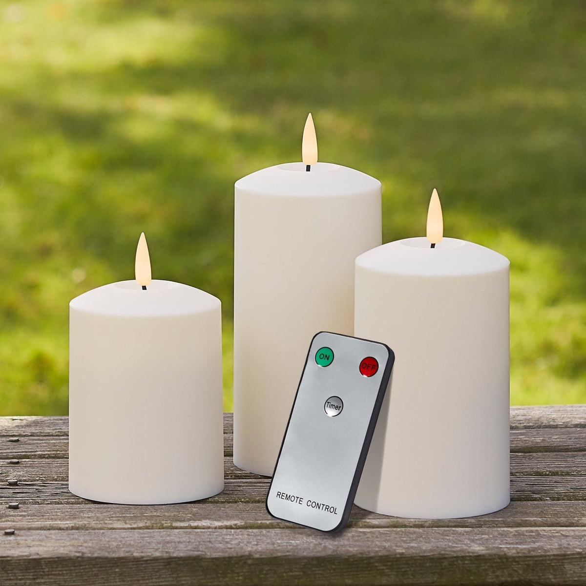 Avtoit | TruGlow LED Outdoor Candle Trio with Remote Control