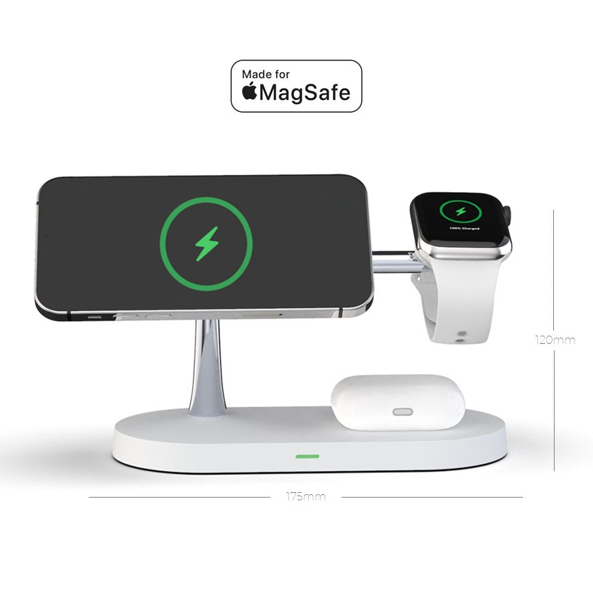 Avtoit | 4-in-1 Wireless Charging Station - Magnetic Qi Charger for Phone, Watch & Earbuds