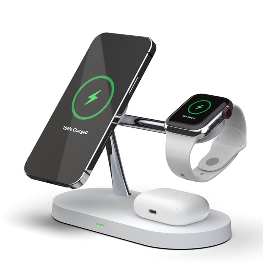 Avtoit | 4-in-1 Wireless Charging Station - Magnetic Qi Charger for Phone, Watch & Earbuds