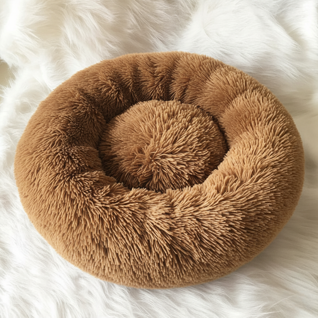 Avtoit | Anti-Stress Dog Bed with Soft Faux Fur & Supportive Padding