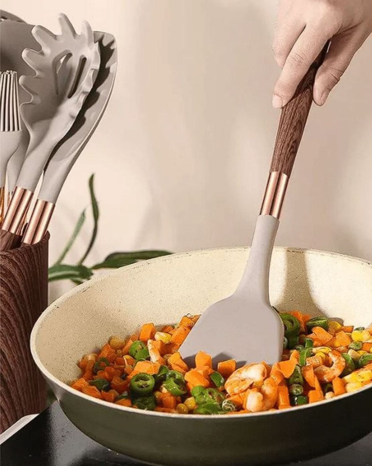 Avtoit | Robust Kitchen Utensils Set with Heat Resistant Silicone Heads