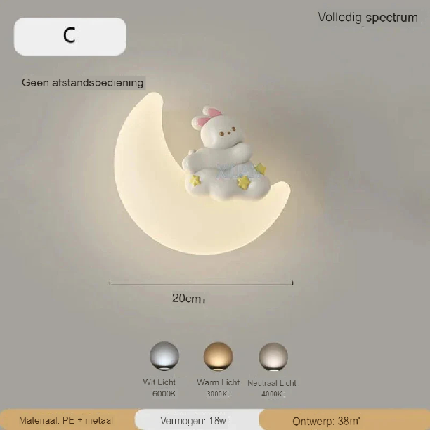 Avtoit | Wall lamp Moon | Gentle lighting | High quality - Noram