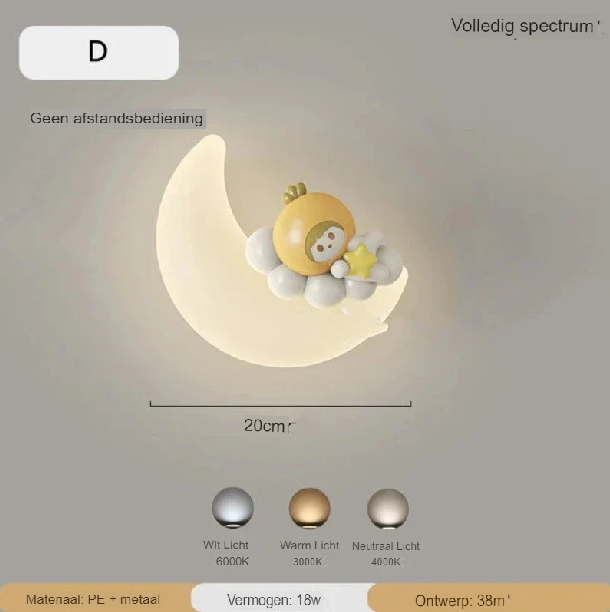 Avtoit | Wall lamp Moon | Gentle lighting | High quality - Noram