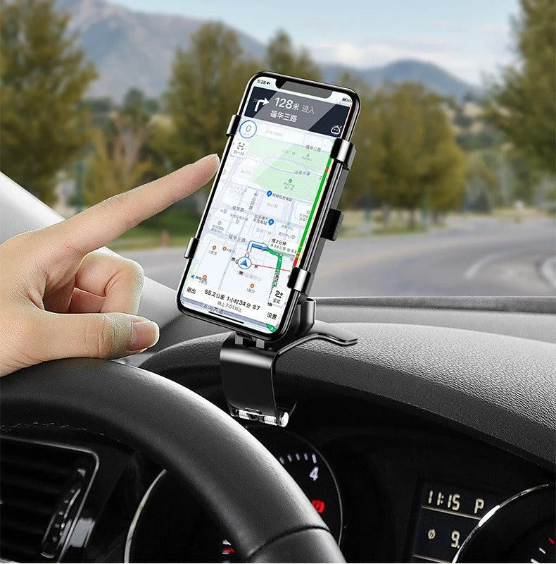 Adjustable Car Phone Holder for Dashboard and Windshield Mounting