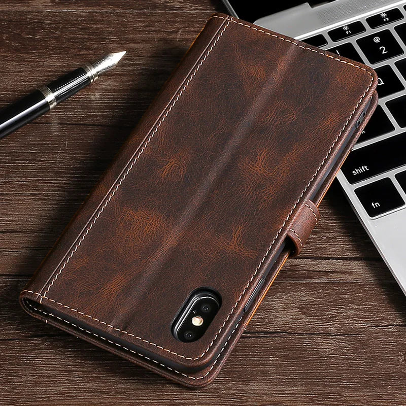Avtoit | Wallet Magnetic Flip Leather Case for iPhone