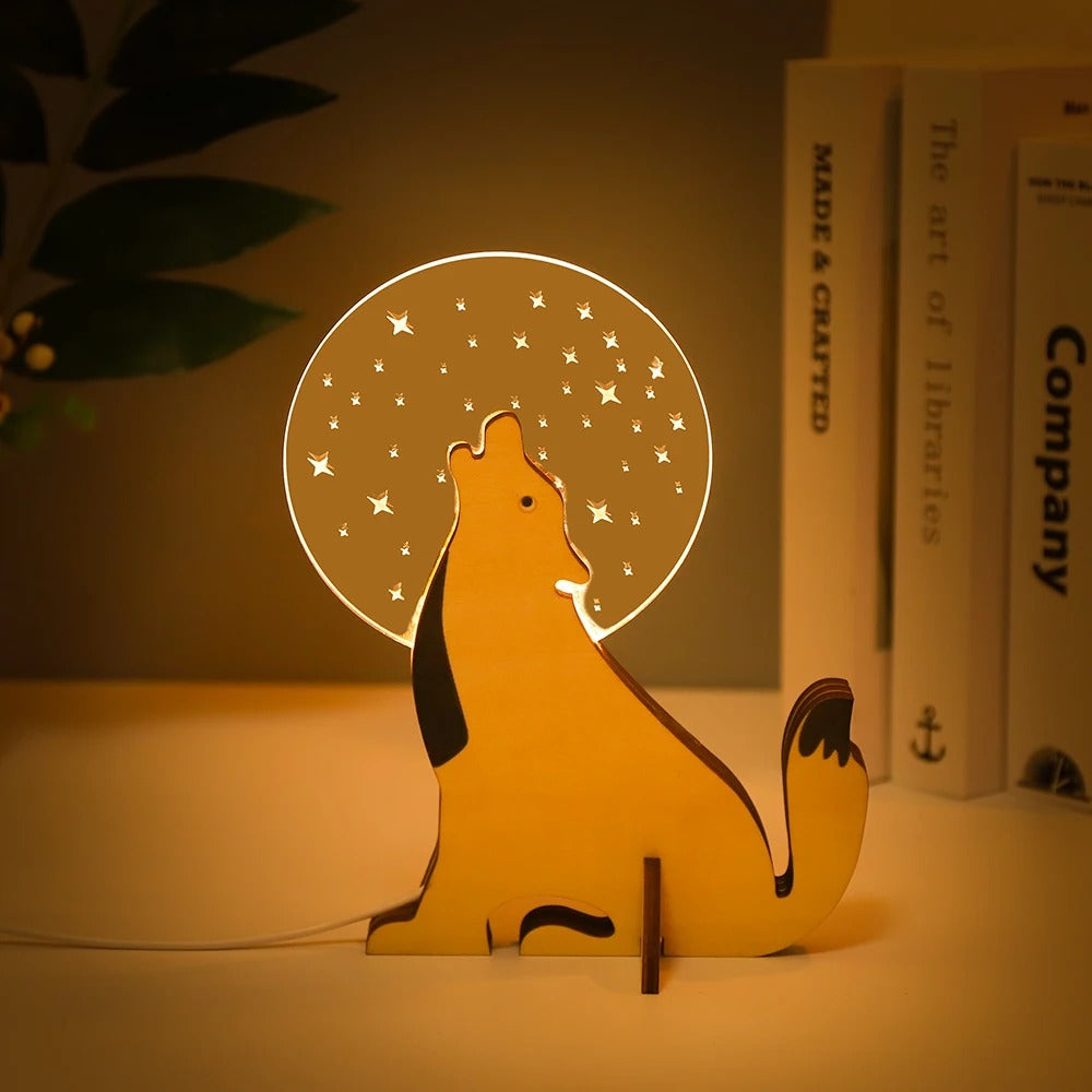 Avtoit | Charming Wooden Animals LED Bedside Lamps