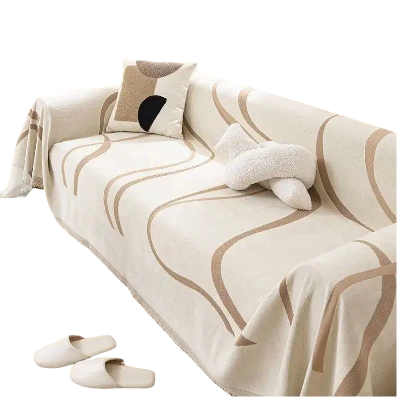Avtoit | Chenille Sofa Throw | Reversible Sofa Cover for Couch