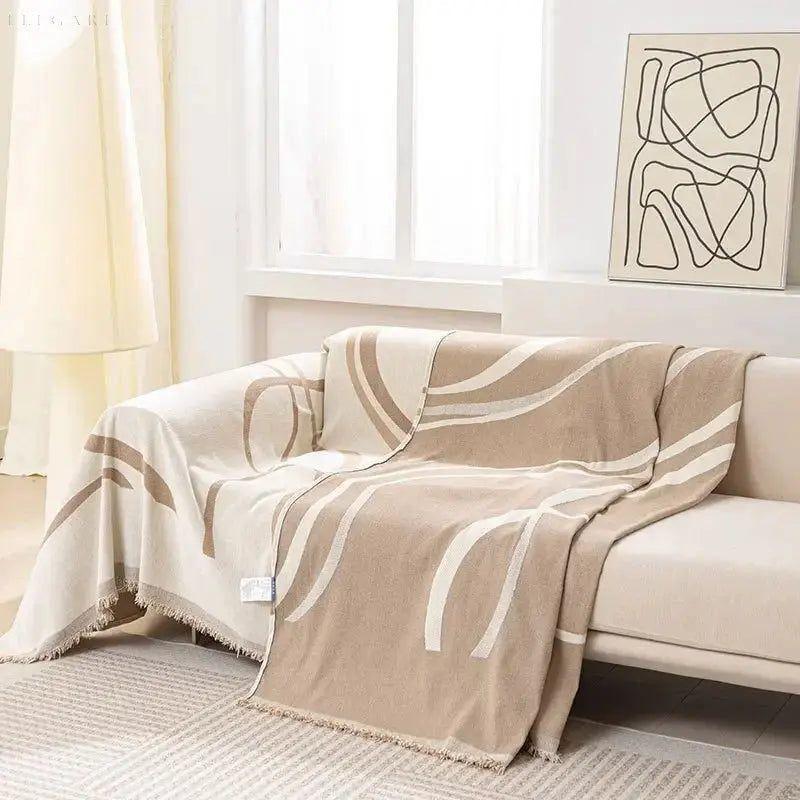 Avtoit | Chenille Sofa Throw | Reversible Sofa Cover for Couch