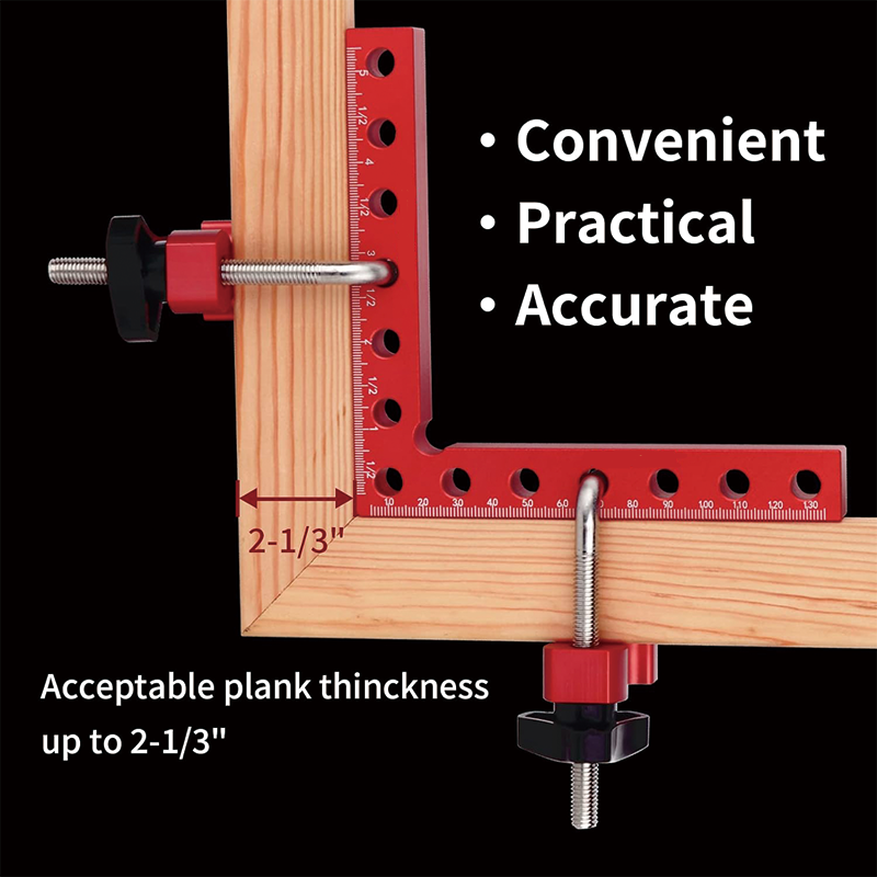 Avtoit | 4 Pack 90 Degree Positioning Squares, 5.5" x 5.5"  Positioning Squares Right Angle Clamps for Picture Frames, Boxes, Cabinets or Drawers